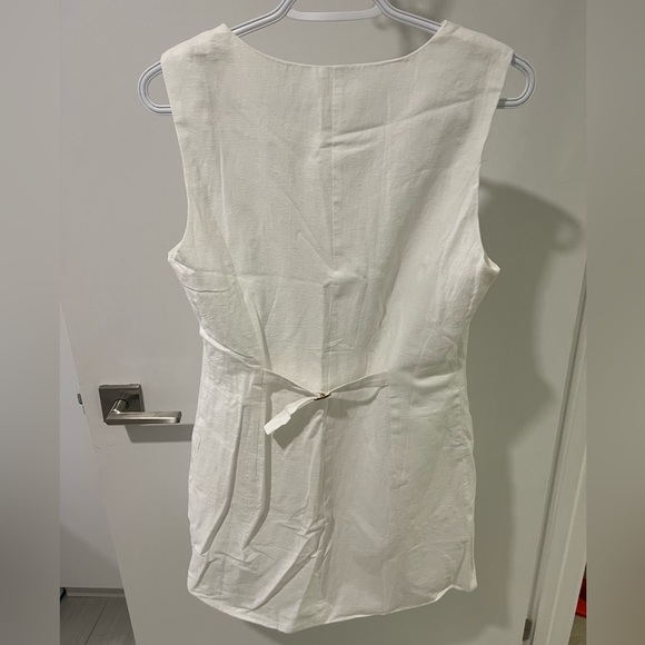 Cotton Button Front Mini Dress - Picture 4 of 5